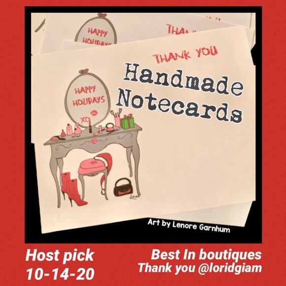 Hand Crafted Other - Diva's Vanity Holiday handmade note cards my art